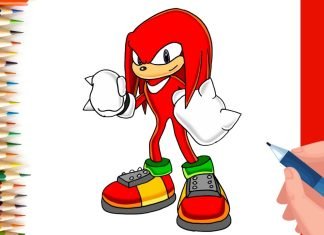 EPISODE 62 | 6 mins 100 days Sketching Challenge for kids | How to draw knuckles Sonic 2