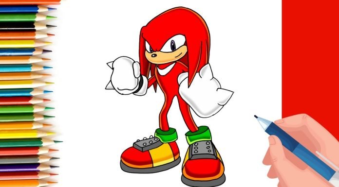 EPISODE 62 | 6 mins 100 days Sketching Challenge for kids | How to draw knuckles Sonic 2